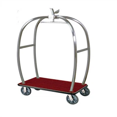 Carrelli di carrello d'albergo in acciaio inossidabile argento
